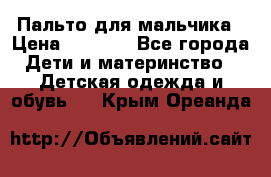 Пальто для мальчика › Цена ­ 3 000 - Все города Дети и материнство » Детская одежда и обувь   . Крым,Ореанда